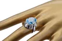 Aquamarine Sterling silver 925 Ring Vintage Jewlery vrc043s